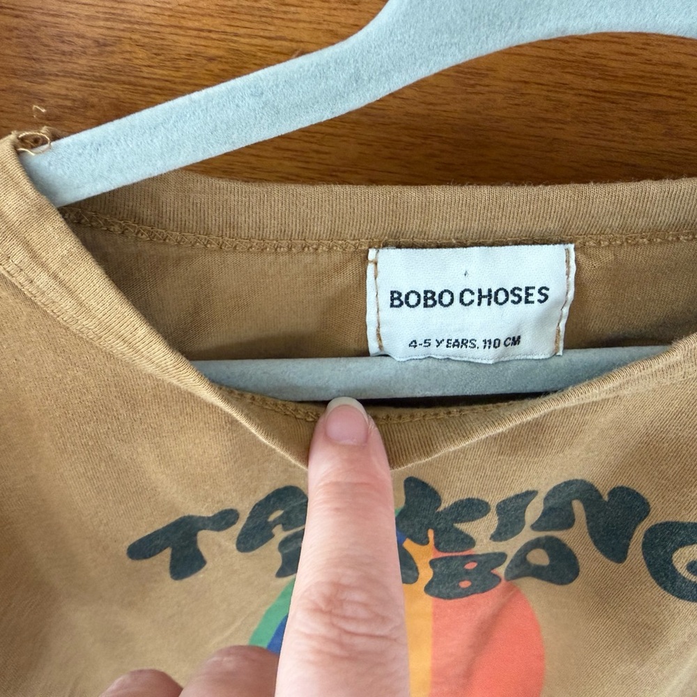 Bobo Choses Brown 'Talking Bobo' Long Sleeve Tee - Picture 3 of 3